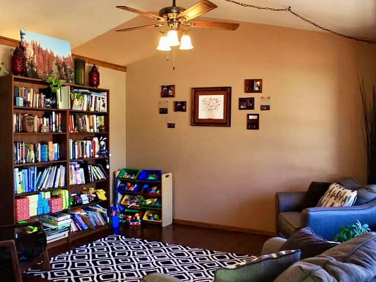 Main level living space (could also be set up as a dining room)