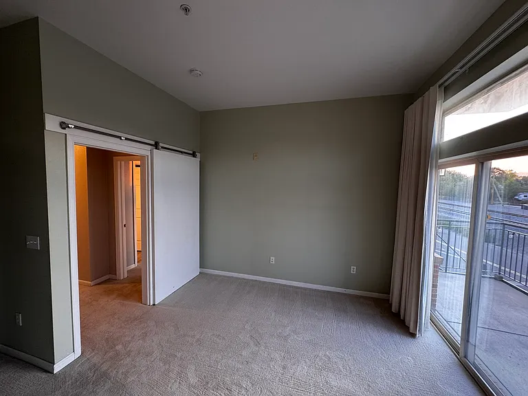 Master Bed Barn Door and attached Patio