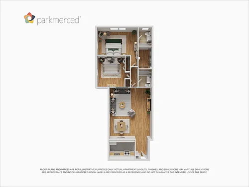 Floor plan 2 Bed 2 Bath Tower