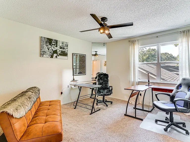 Dedicated Workspace (Upstairs), Futon sleeps one