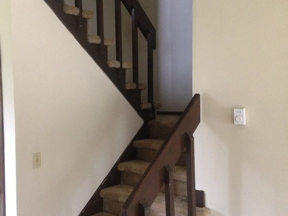 Wide staircase leading to second level