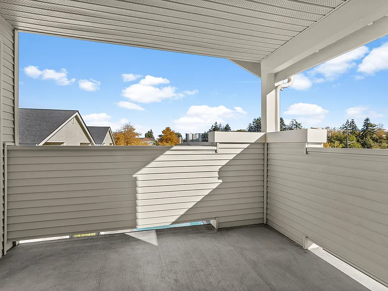 Enjoy your own private outdoor space with scenic neighborhood views. Enjoy your own private outdoor space with scenic neighborhood views.