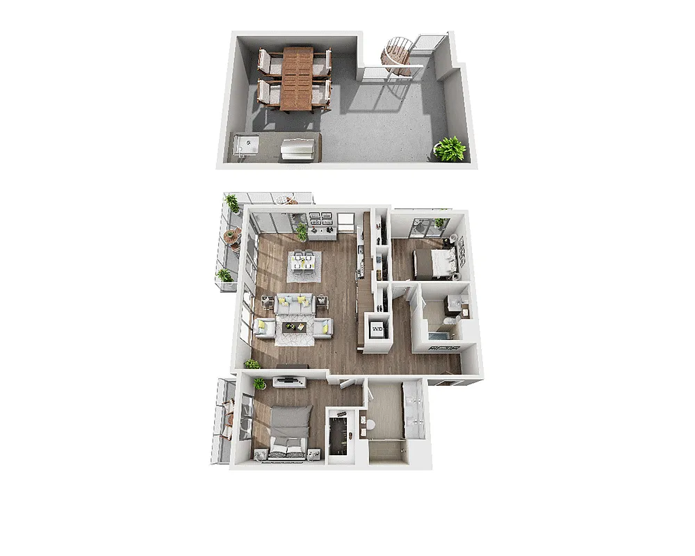 Floor plan Two Bedroom B2A Penthouse