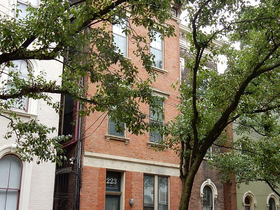 View of property from the street. The front door for this un