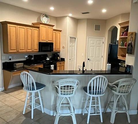 Fully stocked kitchen.