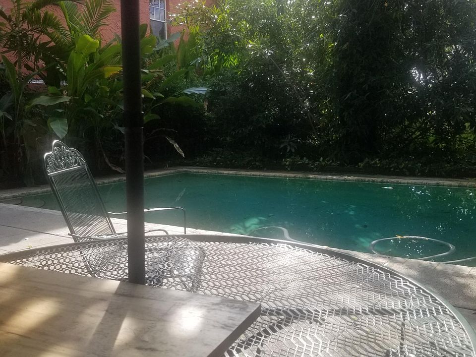 Pool patio.