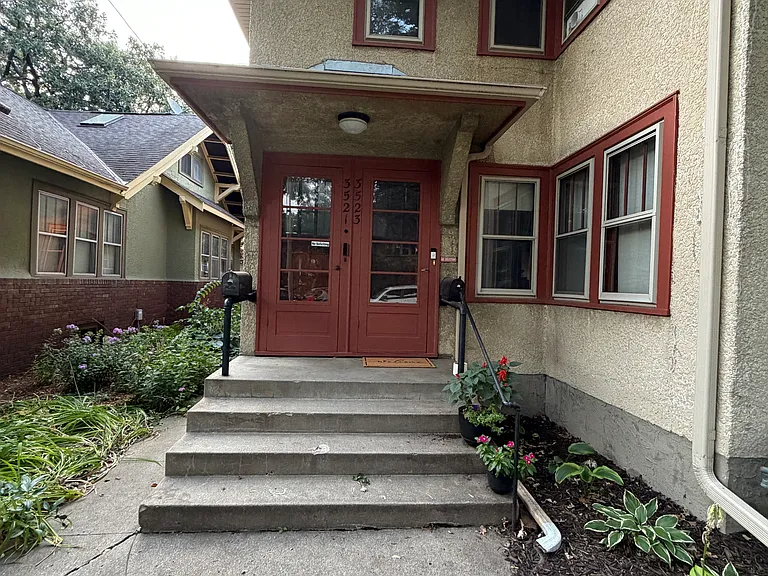Front doors - the door on the right is for the 3523 unit