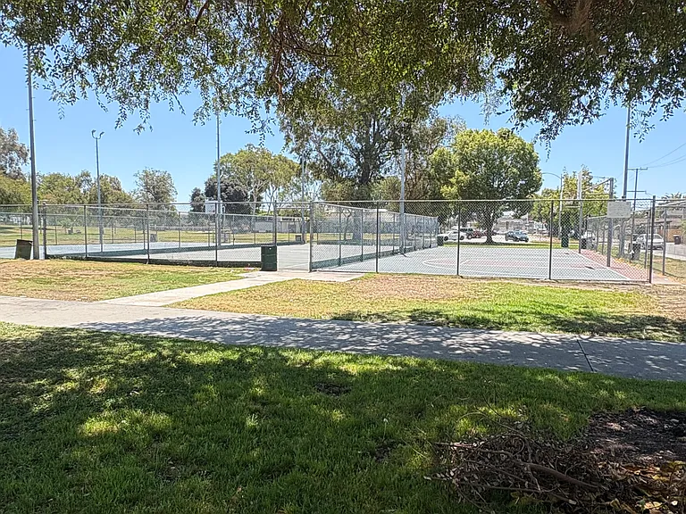 View from the front of the house. Park located across the small street