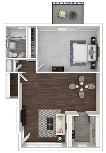 Floor plan One Bedroom