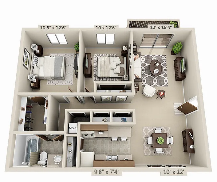 Floor plan 2 Bedroom