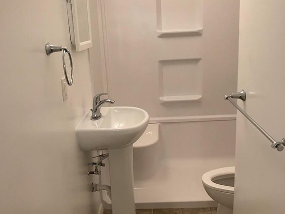 Newer bathroom with walk-in shower