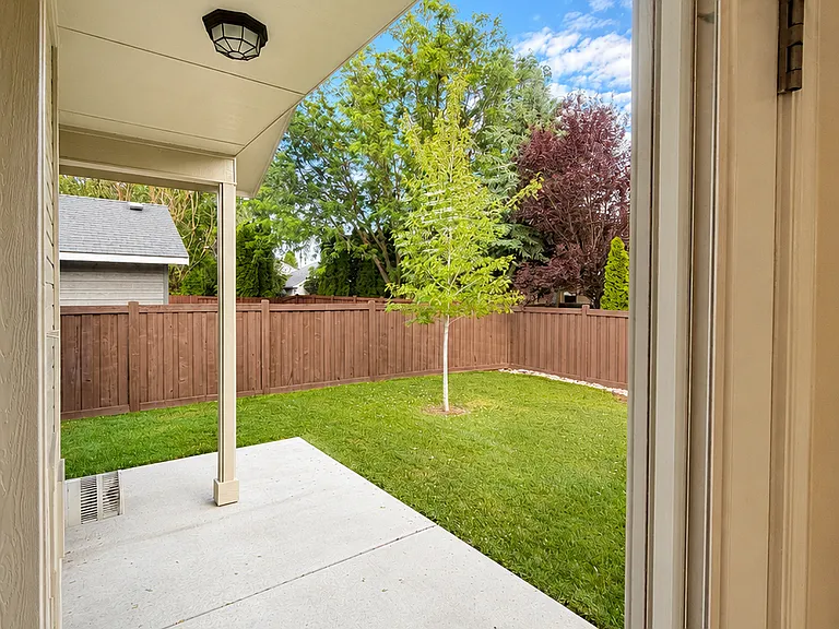 Covered backyard porch