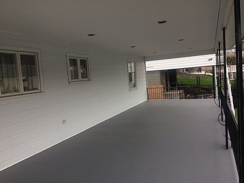 Oversized back porch