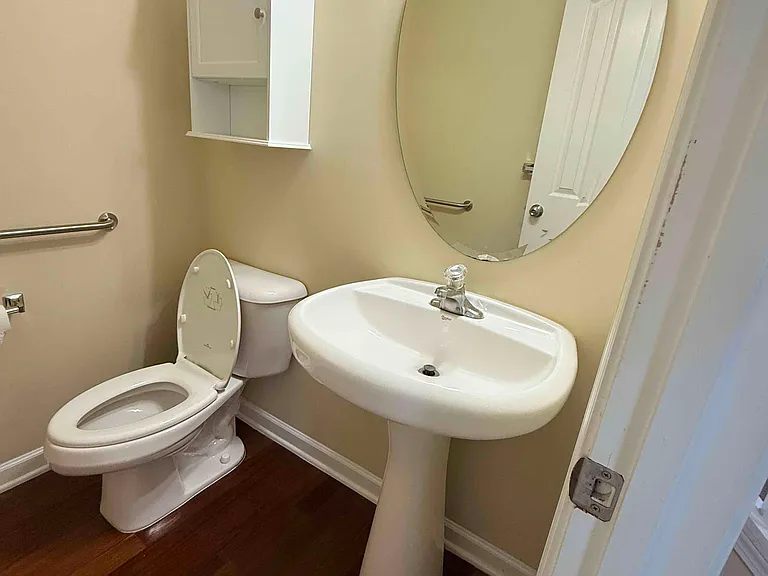 Half bath on the first floor