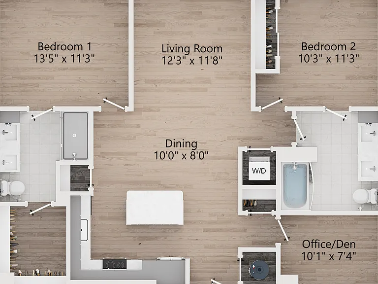 B6 | 2 Bedroom 2 Bath | 1238 sq ft | The Westerly Apartments in Millcreek, UT B6 | 2 Bedroom 2 Bath | 1238 sq ft | The Westerly Apartments in Millcreek, UT