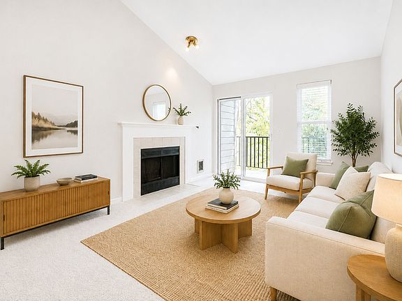 Virtually staged living room
