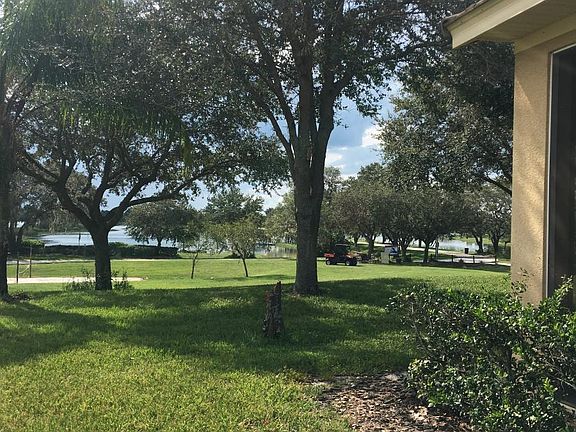 View from front door to back yard