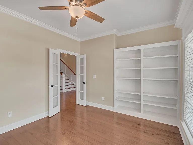 Office also includes built-in shelves