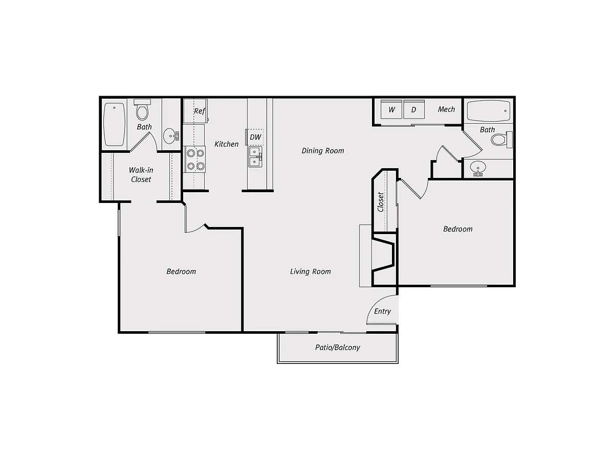 Floor plan 2B2Ba