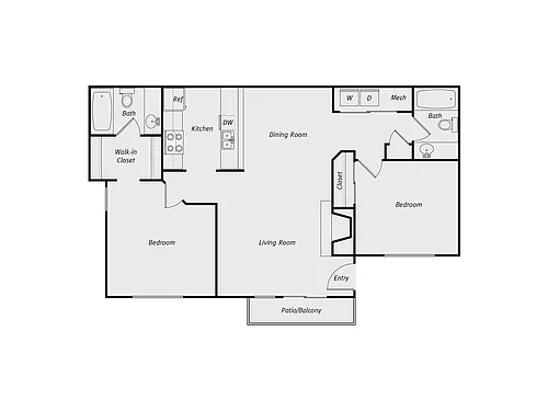 Floor plan 2B2Ba