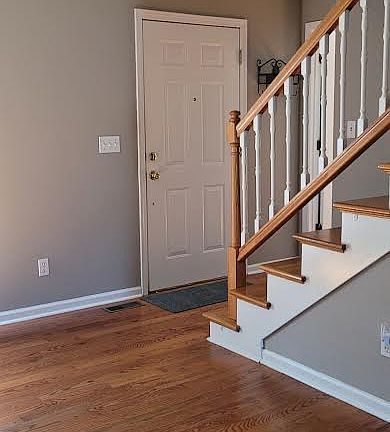 front door from inside living room