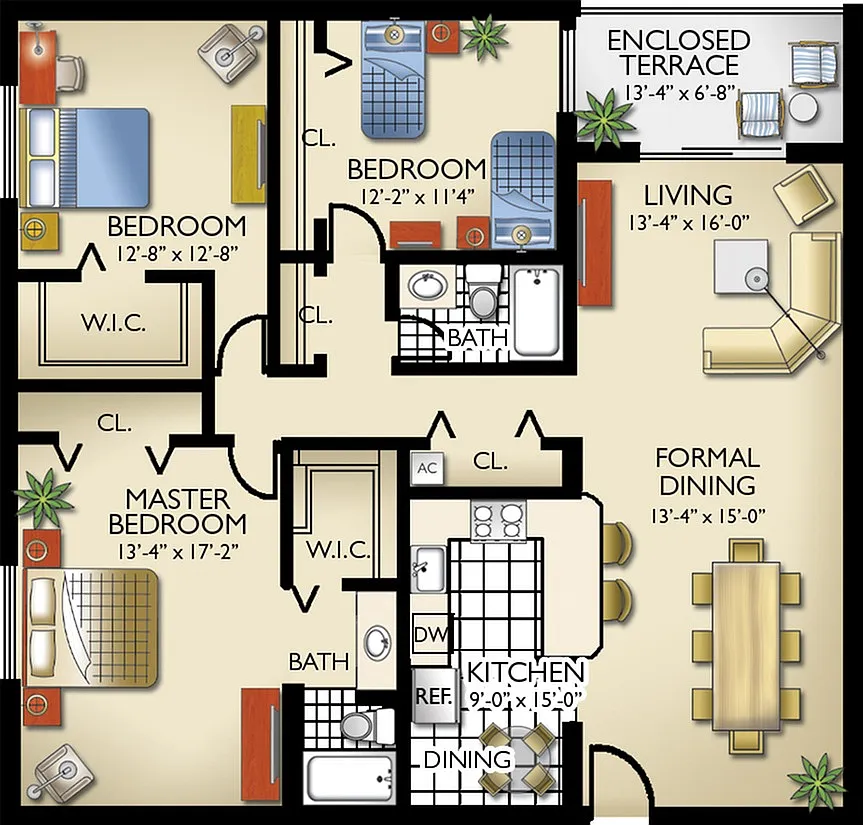 Floor plan Model F