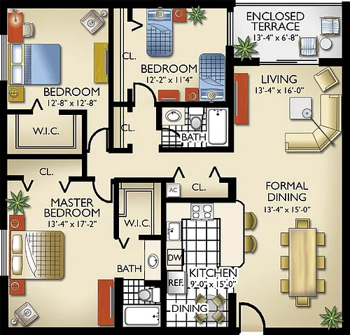 Floor plan Model F