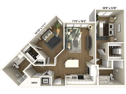 Floor plan B3-1064-NABalcony-DC1