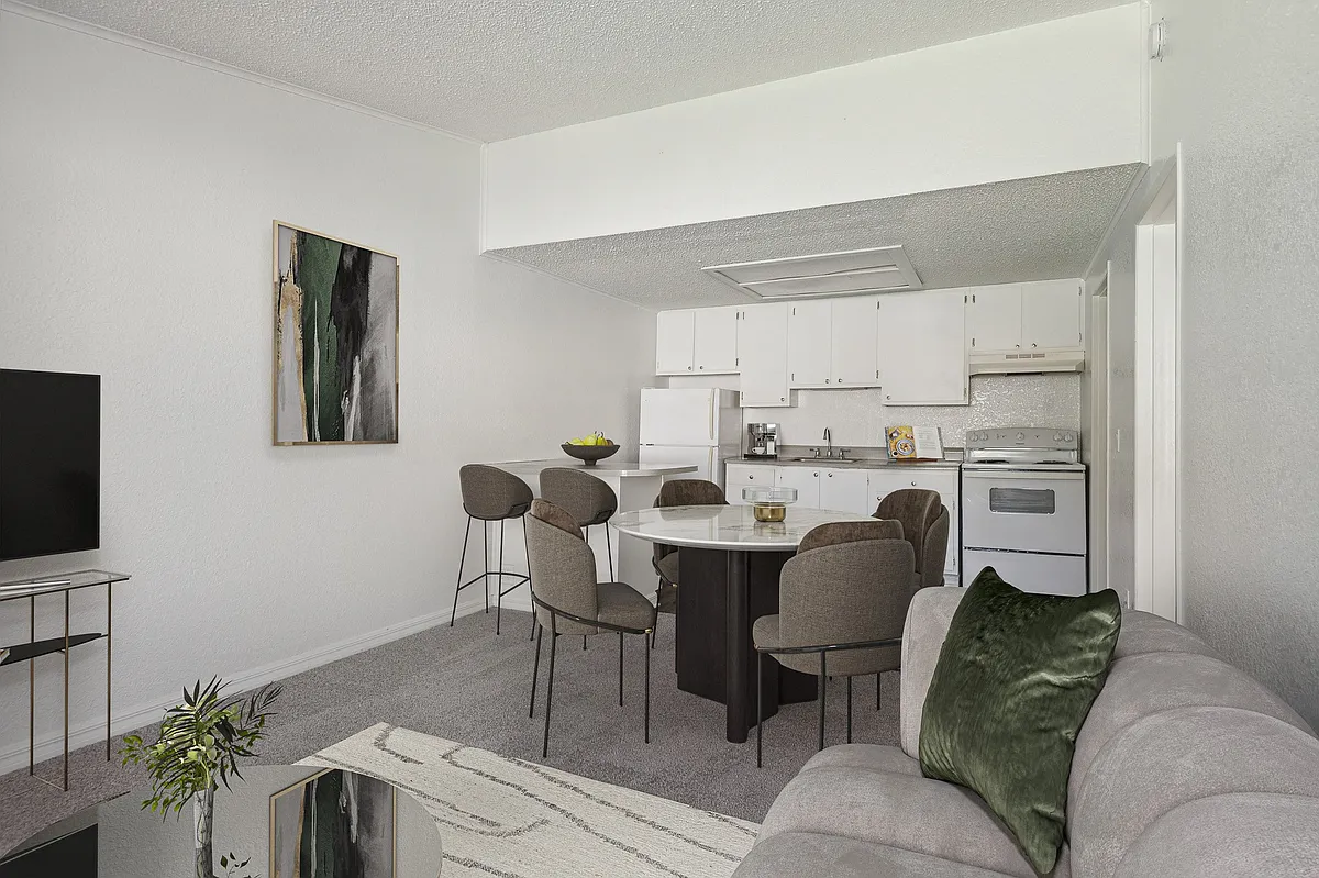 Apartment Living Room Area - Tanglewood Apartment Homes