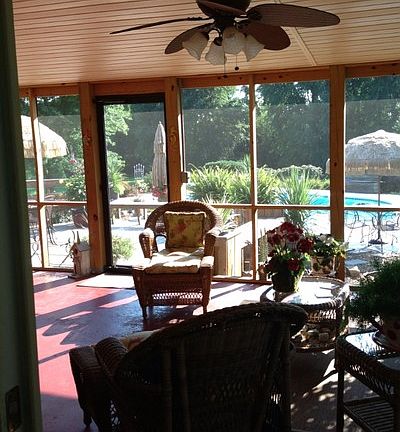 screened-in back porch