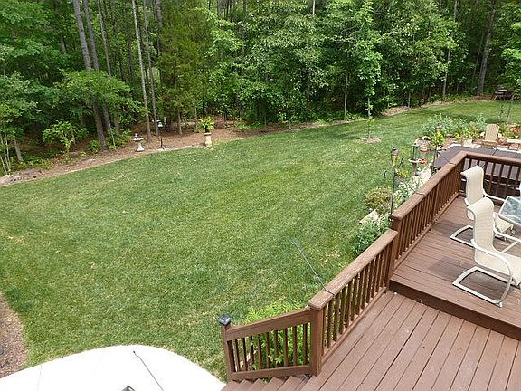 Deck with pond view to left