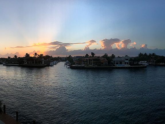 Right next to the water. 