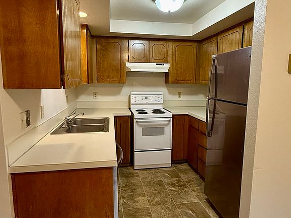 kitchen with new fridge