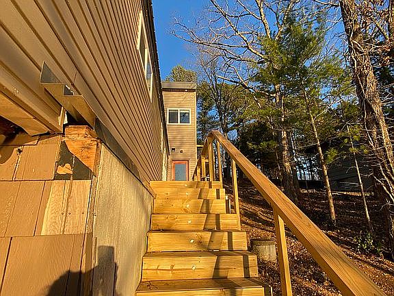 Stair access from lower deck