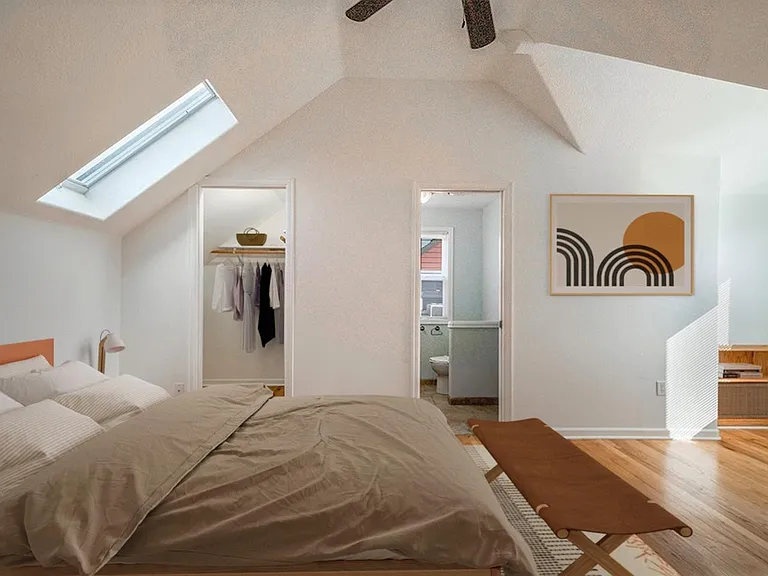 Bedroom 1. This image shows a virtually furnished space. Bedrooms come unfurnished.