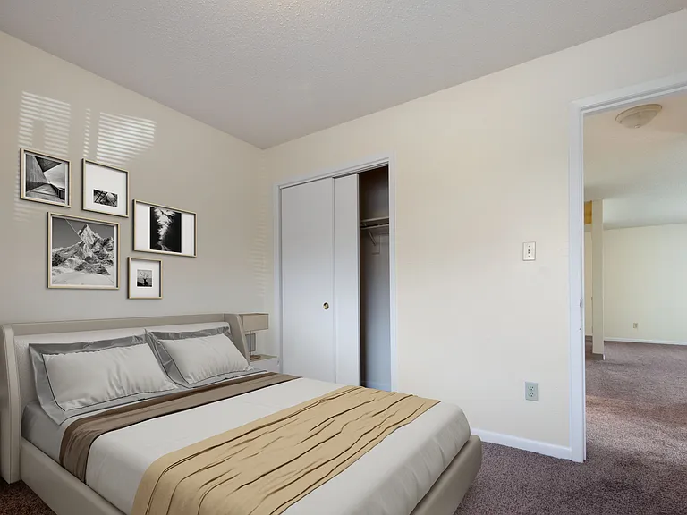 Staged bedroom
