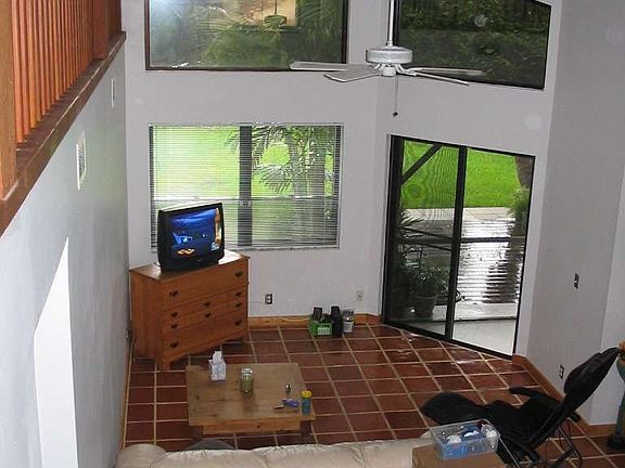 View from top of stairs