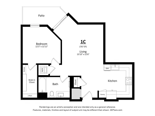 Floor plan 1C