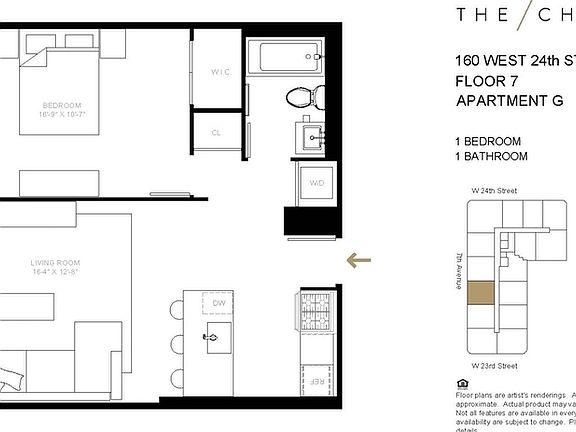 2nd image of 160 W 24th St APT 7G