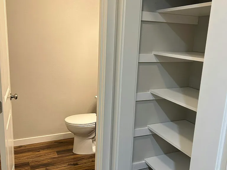 Half bath utiliy closet