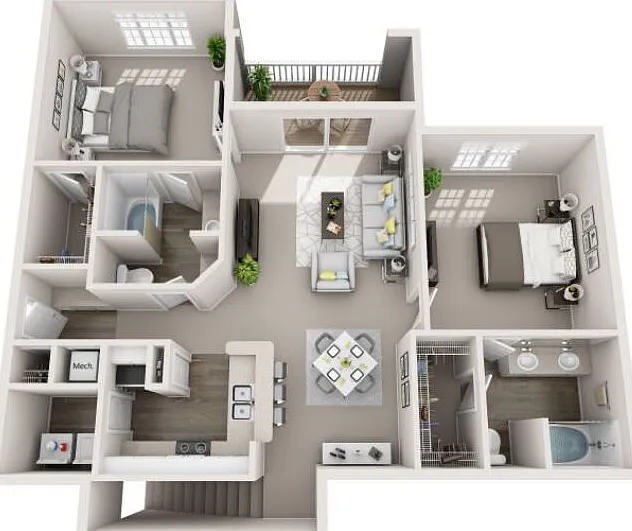 B2 floor plan The Morgan at Chapel Hill