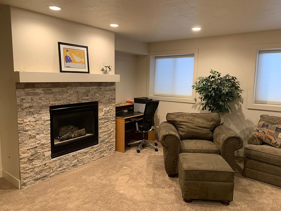 Downstairs bedroom fireplace.