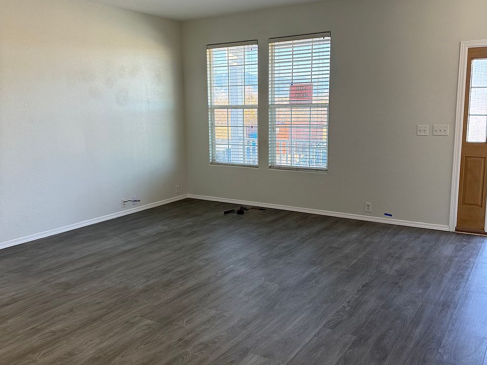 Living room with new LVP, very open and bright!