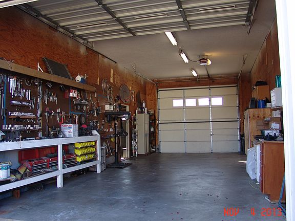 Inside RV storage area