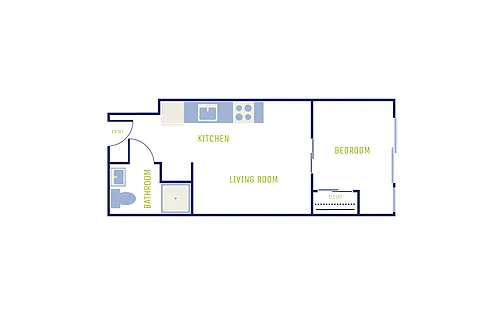 Floor plan 1X1 A