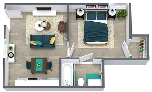 Floor plan One Bedroom
