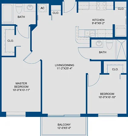 B | 2 Bedroom, 2 Bath B | 2 Bedroom, 2 Bath