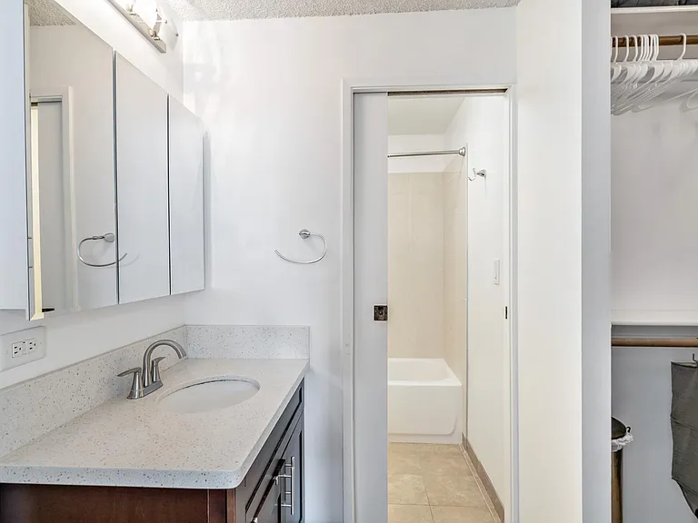 Large walk in closet (to right), 2nd bathoom with sink separate from tub/toilet area