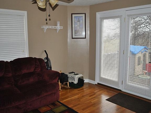 Den with door to deck