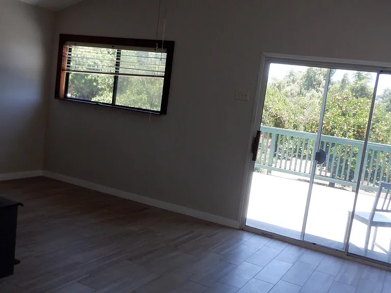 from kitchen to front deck view